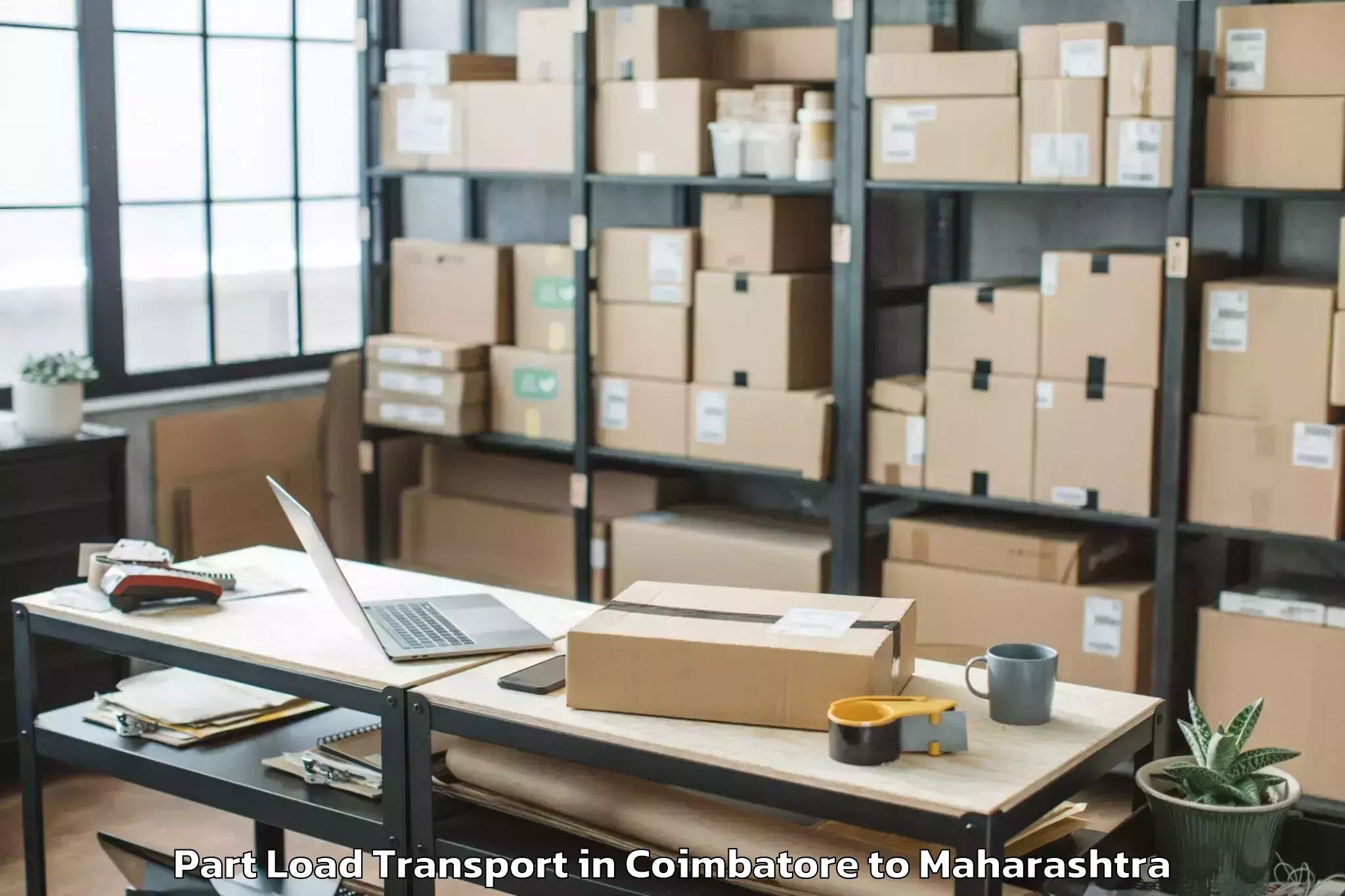 Book Coimbatore to Dabhol Part Load Transport Online